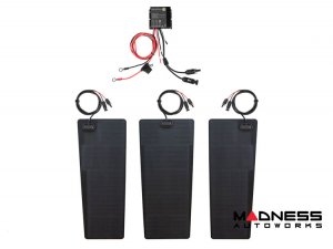 GMC Sierra 1500 Flexible Solar Panel Kit - Complete Kit w/ Waterproof Controller + Hood Decal - 2014-2019 - 115W